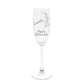 Personalised Champagne Glass For Retirement Gift - Always Looking Good -   
