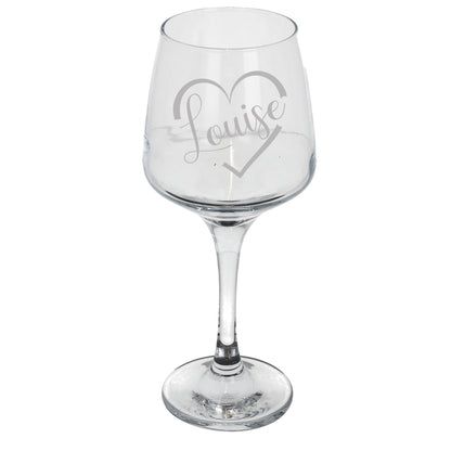 Personalised Engraved Heart & Name Wine Glass  - Always Looking Good -   