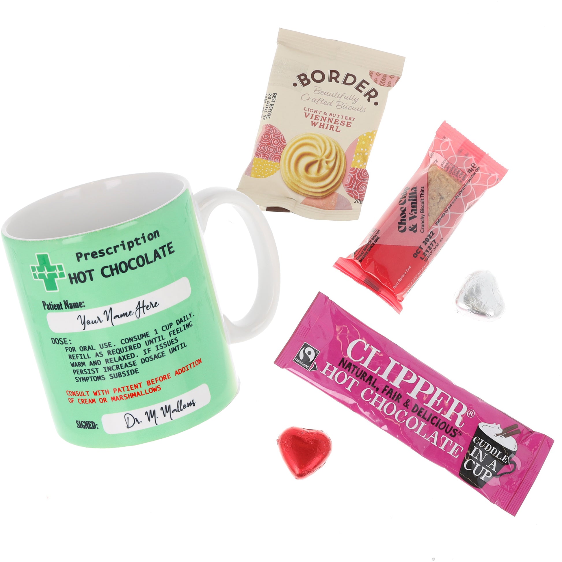 Personalised Prescription Hot Chocolate Mug and Coaster Filled Gift Set  - Always Looking Good -   