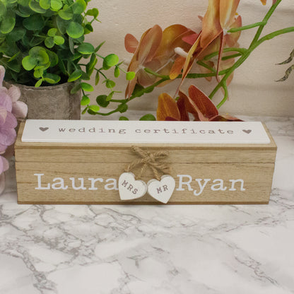 Personalised Wedding Certificate Box – Keepsake Gift  - Always Looking Good -   