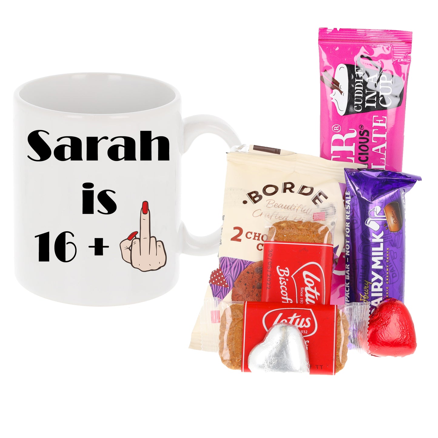 Personalised Age + Middle Finger Birthday Mug Gift Set  - Always Looking Good -   