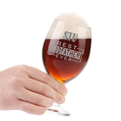 Godfather Gift - Engraved Beer Glass Gift - Always Looking Good -   