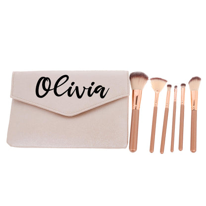 Personalised Cosmetic Bag Filled With Make Up Brushesse Filled With Make Up Brushes Gift Set  - Always Looking Good -   