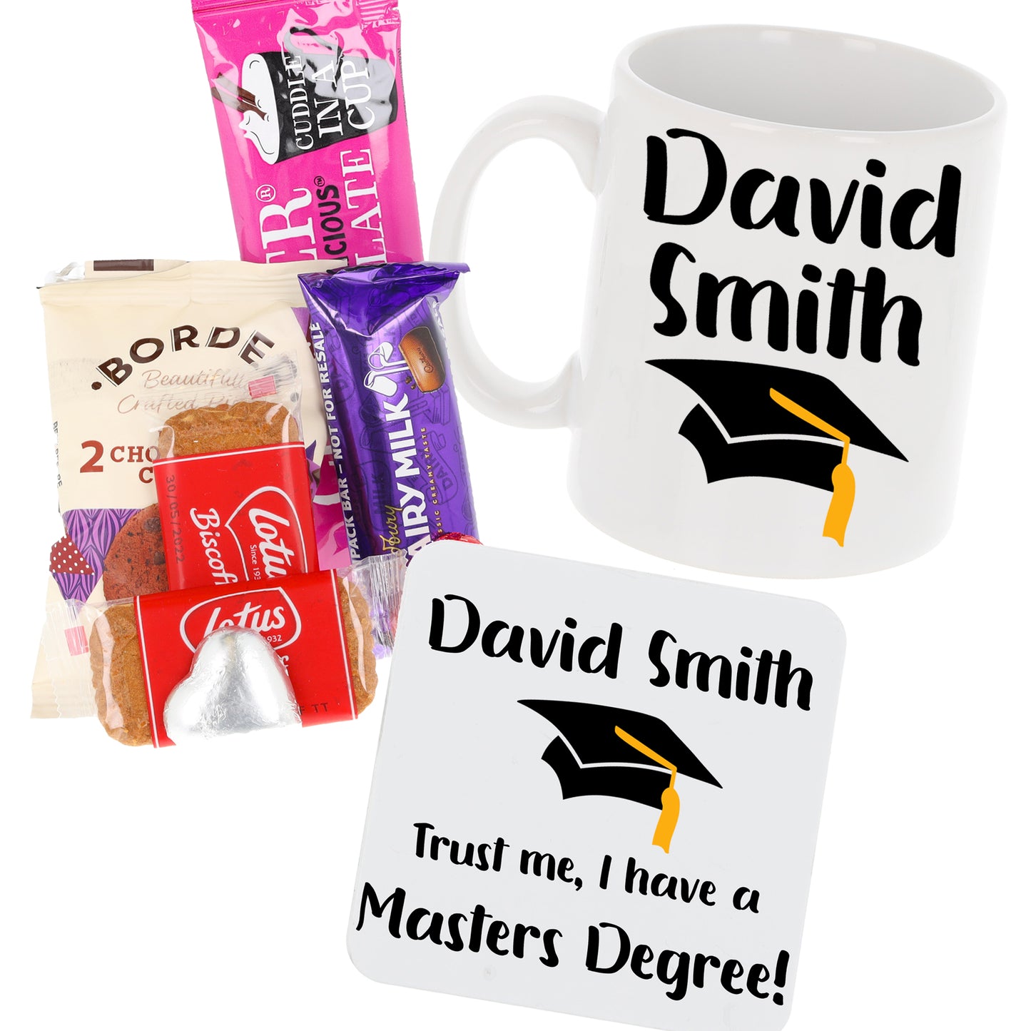 Personalised 'Trust me, I have a masters degree' Mug and Coaster Graduation Present  - Always Looking Good -   