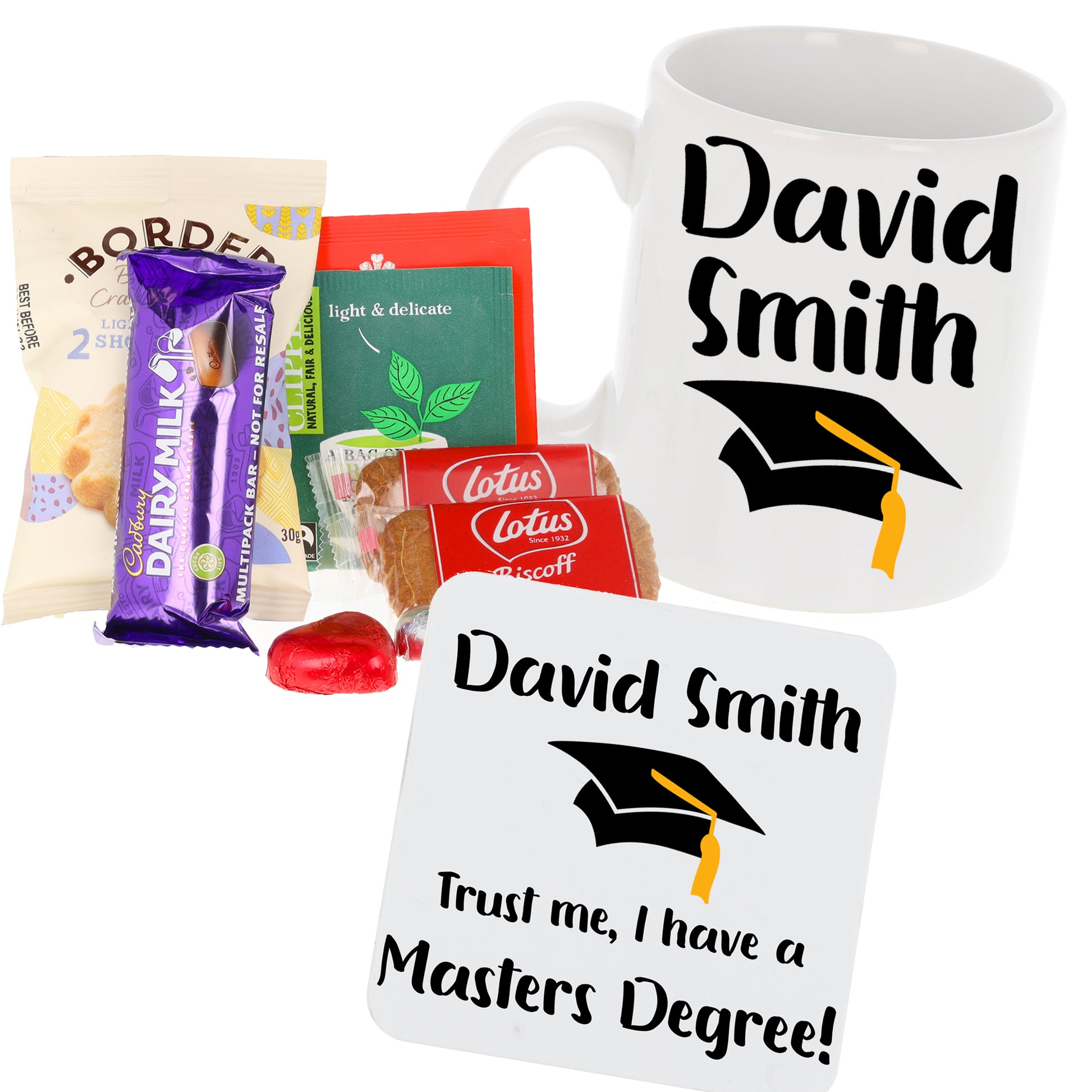 Personalised 'Trust me, I have a masters degree' Mug and Coaster Graduation Present  - Always Looking Good -   