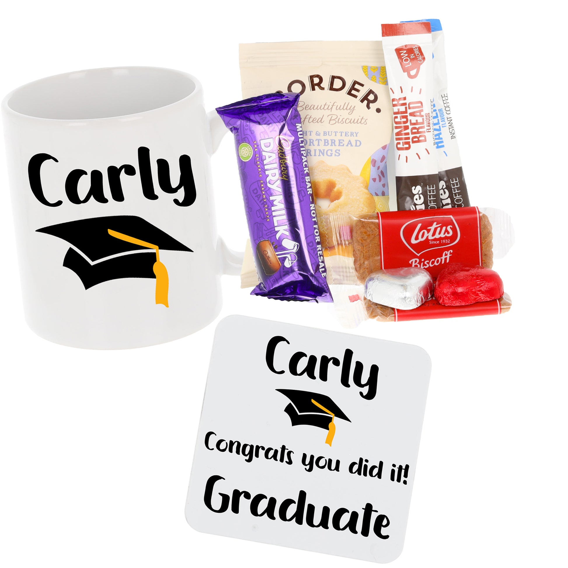 Personalised Graduation Gift Mug & Coaster "Congrats You Did It!" Uni Graduate  - Always Looking Good -   