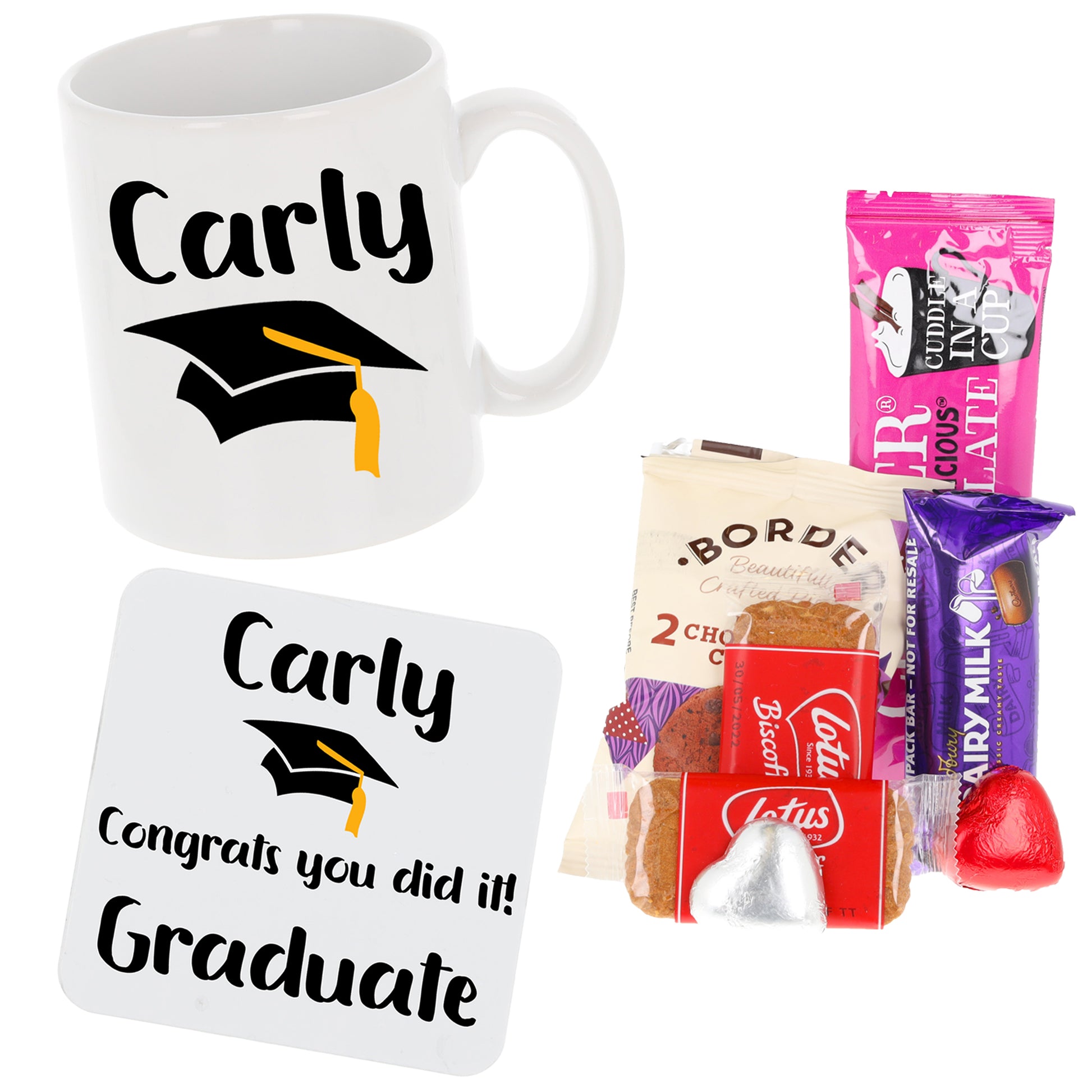 Personalised Graduation Gift Mug & Coaster "Congrats You Did It!" Uni Graduate  - Always Looking Good -   