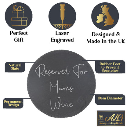 Engraved Wine Glass for Mum Engraved Glass and/or Coaster Gift Set  - Always Looking Good -   