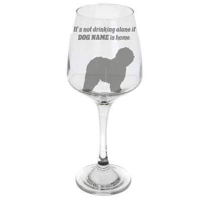 Wine Glass Engraved with Personalised Any Dog Breed  - Always Looking Good - Large - Empty Glass  