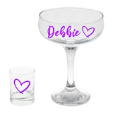 Personalised Pornstar Martini Cocktail Shaker Set With Glass & Shot Glass Gift Set  - Always Looking Good - Glasses Only  