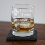 Bourbon Lover Gift - Personalised Prescription Glass & Coaster
- Always Looking Good -   