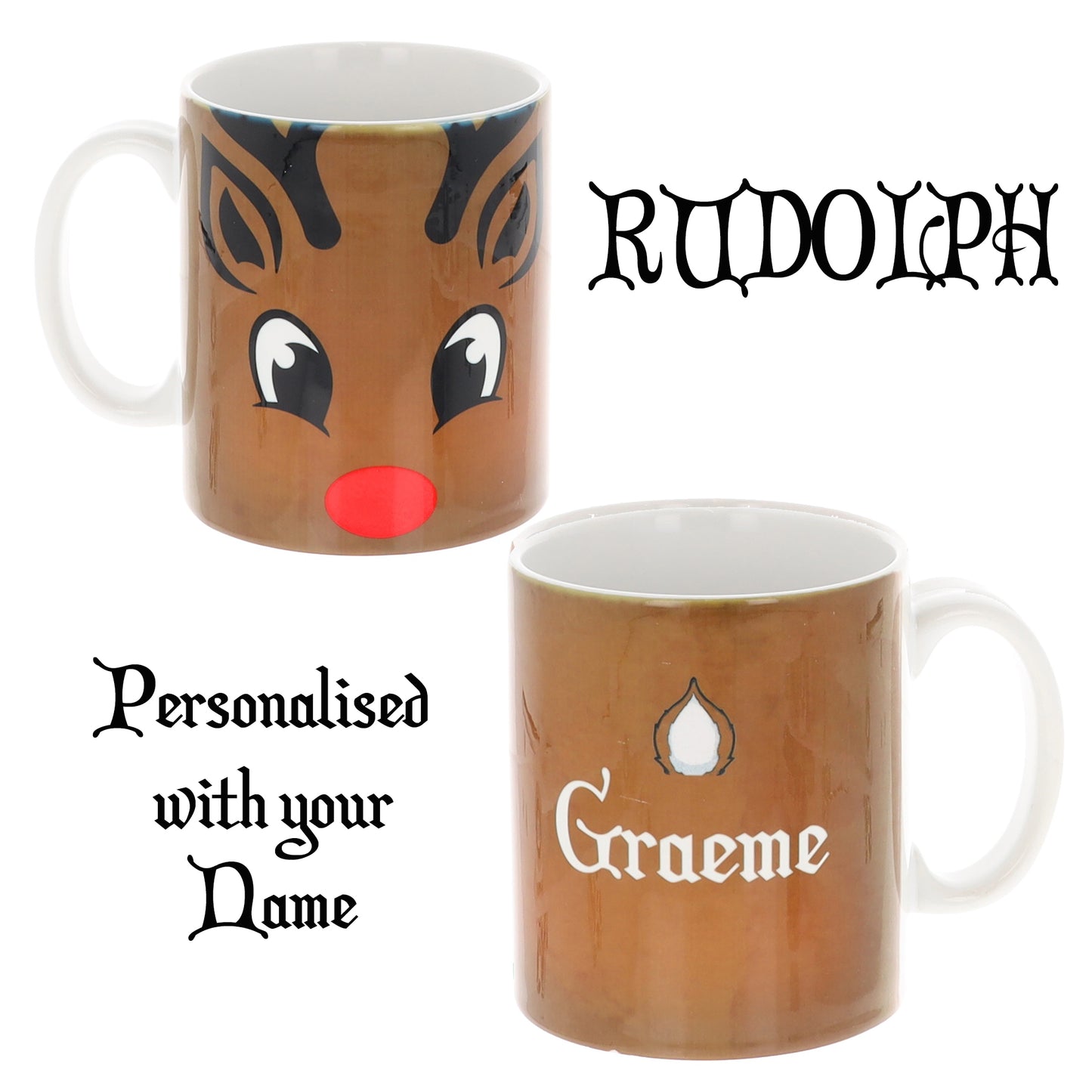 Personalised with Name Christmas Design Mug  - Always Looking Good -   