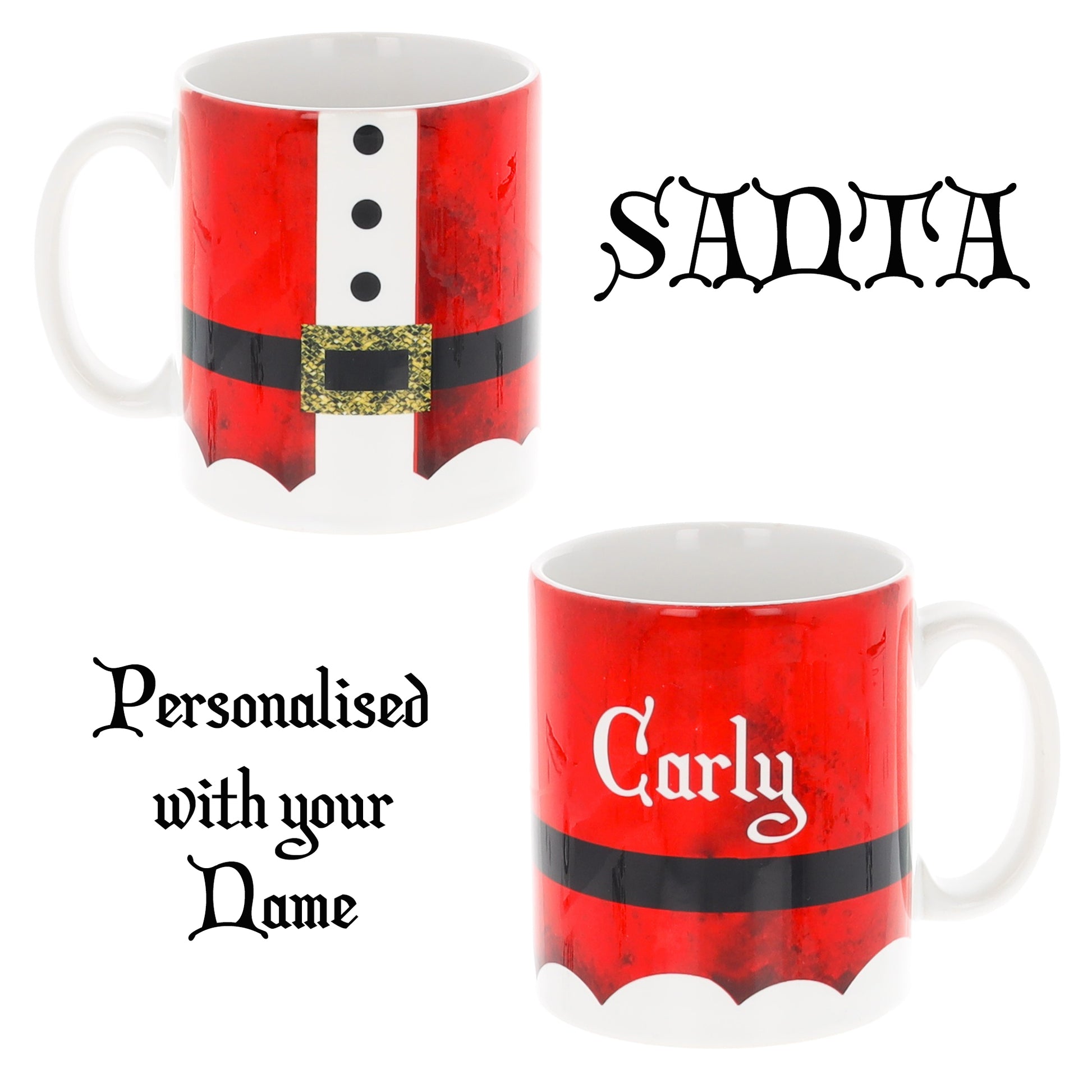 Personalised with Name Christmas Design Mug  - Always Looking Good -   