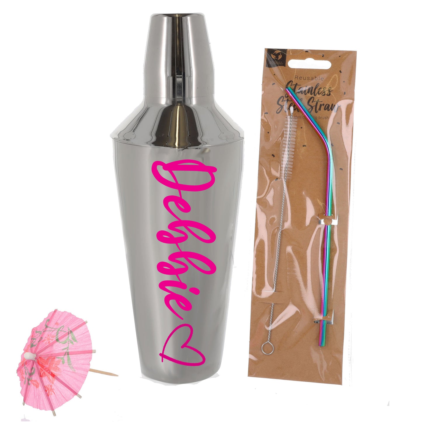 Personalised Cocktail Shaker & Pina Colada Glass Gift Set  - Always Looking Good -   