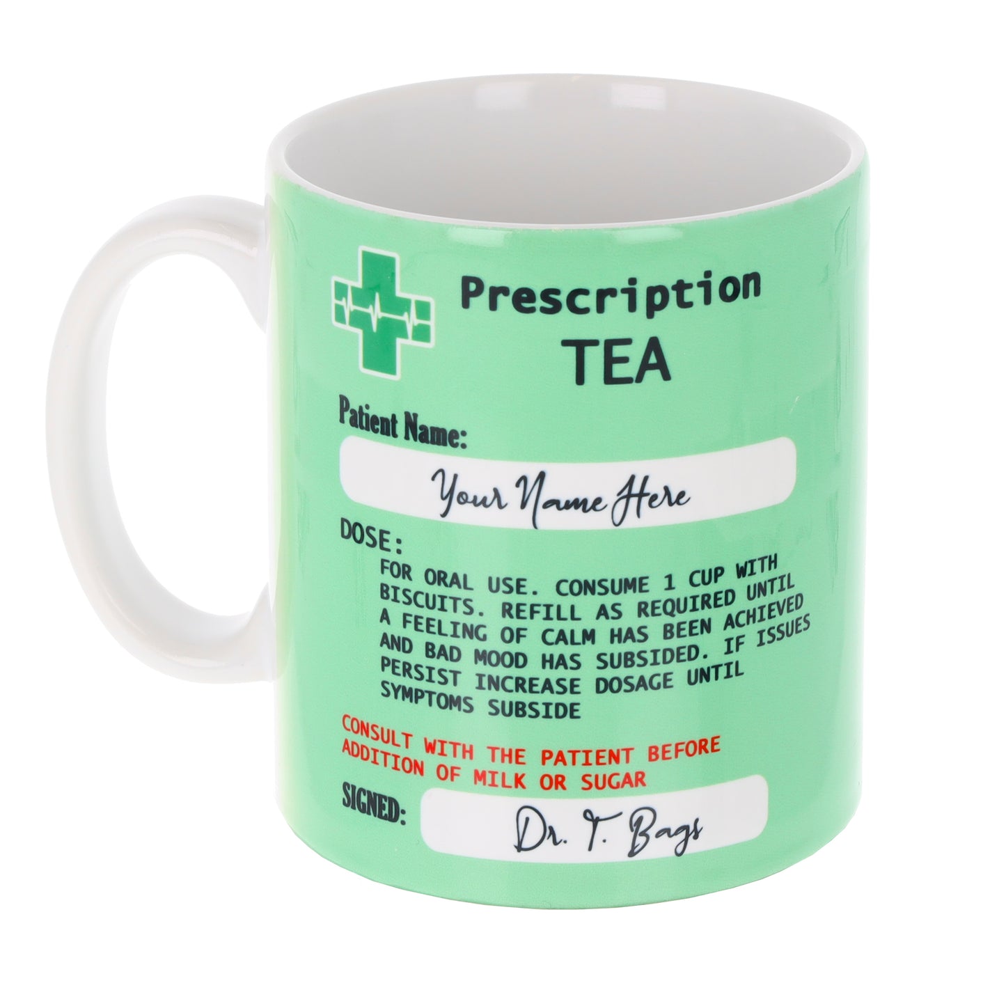 Personalised Prescription Tea Mug and Coaster Filled Gift Set  - Always Looking Good -   