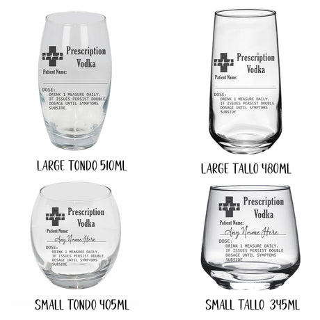 Personalised Rum Glass with  Engraved Prescription - Always Looking Good -   