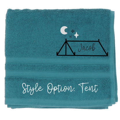 Personalised Embroidered Design Camping Towel  - Always Looking Good -   