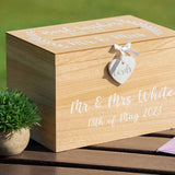 Personalised Wedding Card Box – Wooden Memory Keepsake- Always Looking Good -   