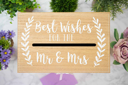 Personalised Wedding Card Box – Wooden Memory Keepsake- Always Looking Good -   