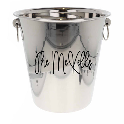 Personalised Champagne Ice Bucket With Matching Champagne Glasses (Any Text Any Font)
 - Always Looking Good -   - Ice Bucket Only  