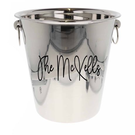 Personalised Champagne Ice Bucket With Matching Champagne Glasses (Any Text Any Font)
 - Always Looking Good -   - Ice Bucket Only  