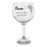 Engraved Personalised Gin Glass Gift for Godmother  - Always Looking Good -   Godmother gin glass 
