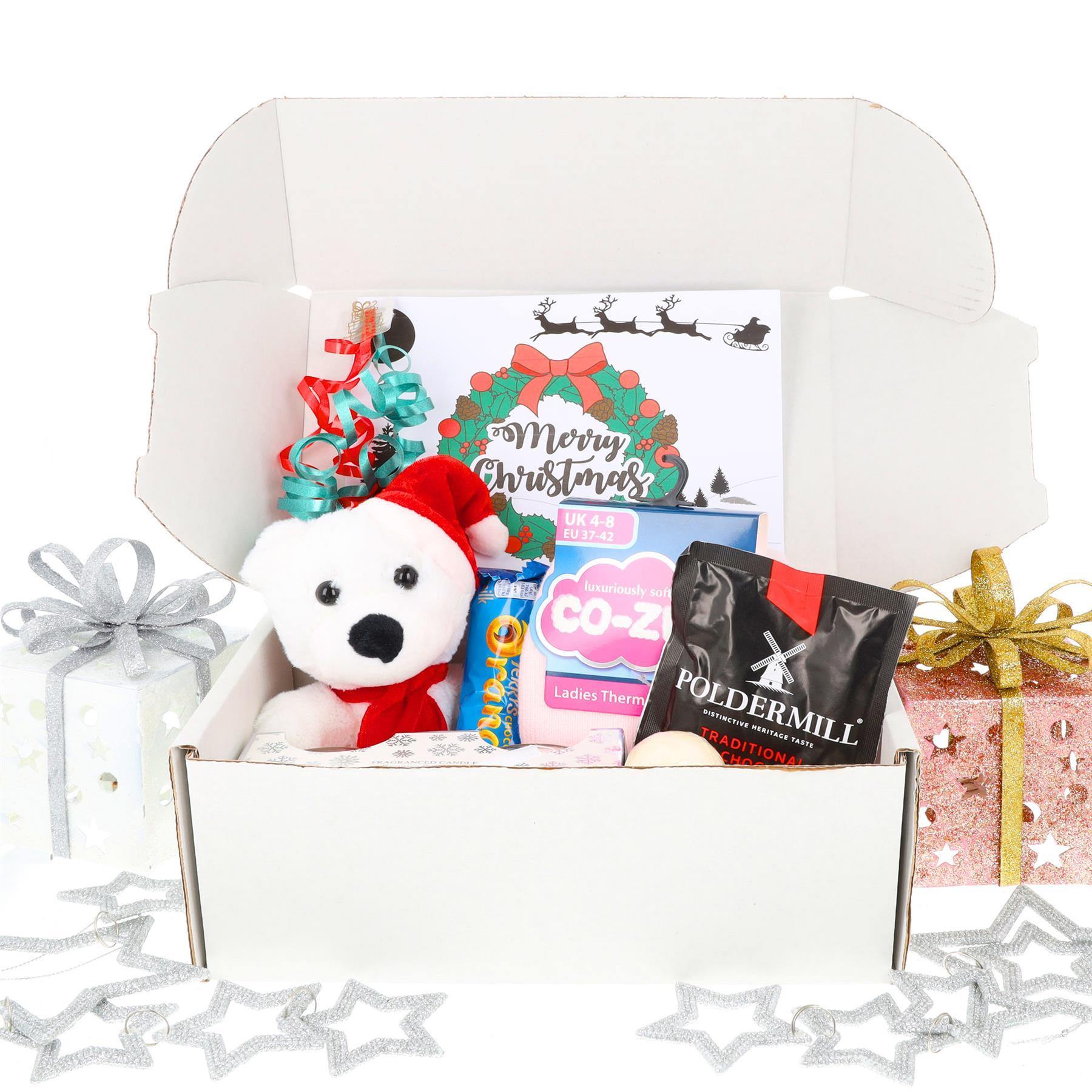 Christmas Teddy and Pamper Hamper Filled Gift Box  - Always Looking Good -   