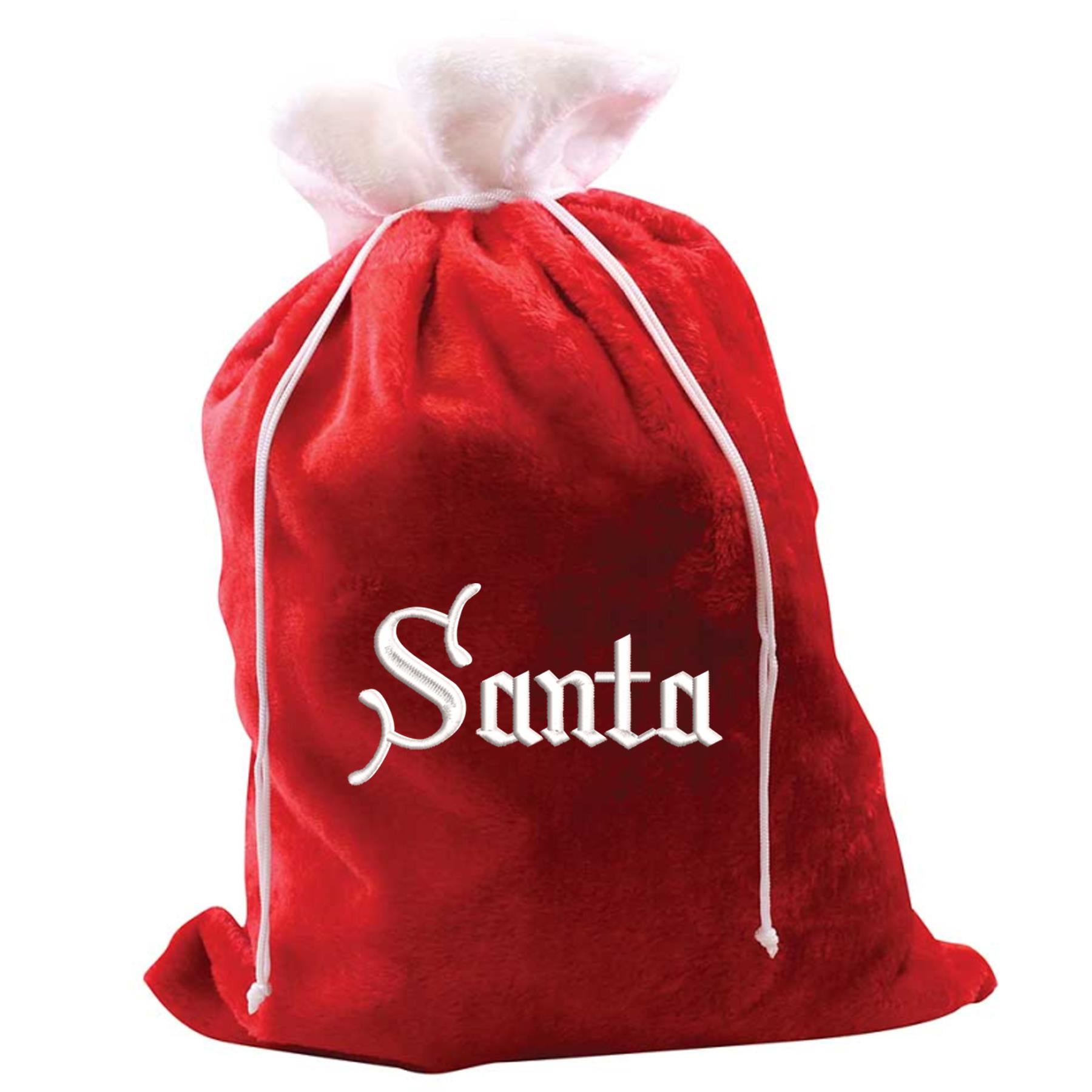 Personalised Embroidered Large Plush Santa Sack Stocking  - Always Looking Good -   