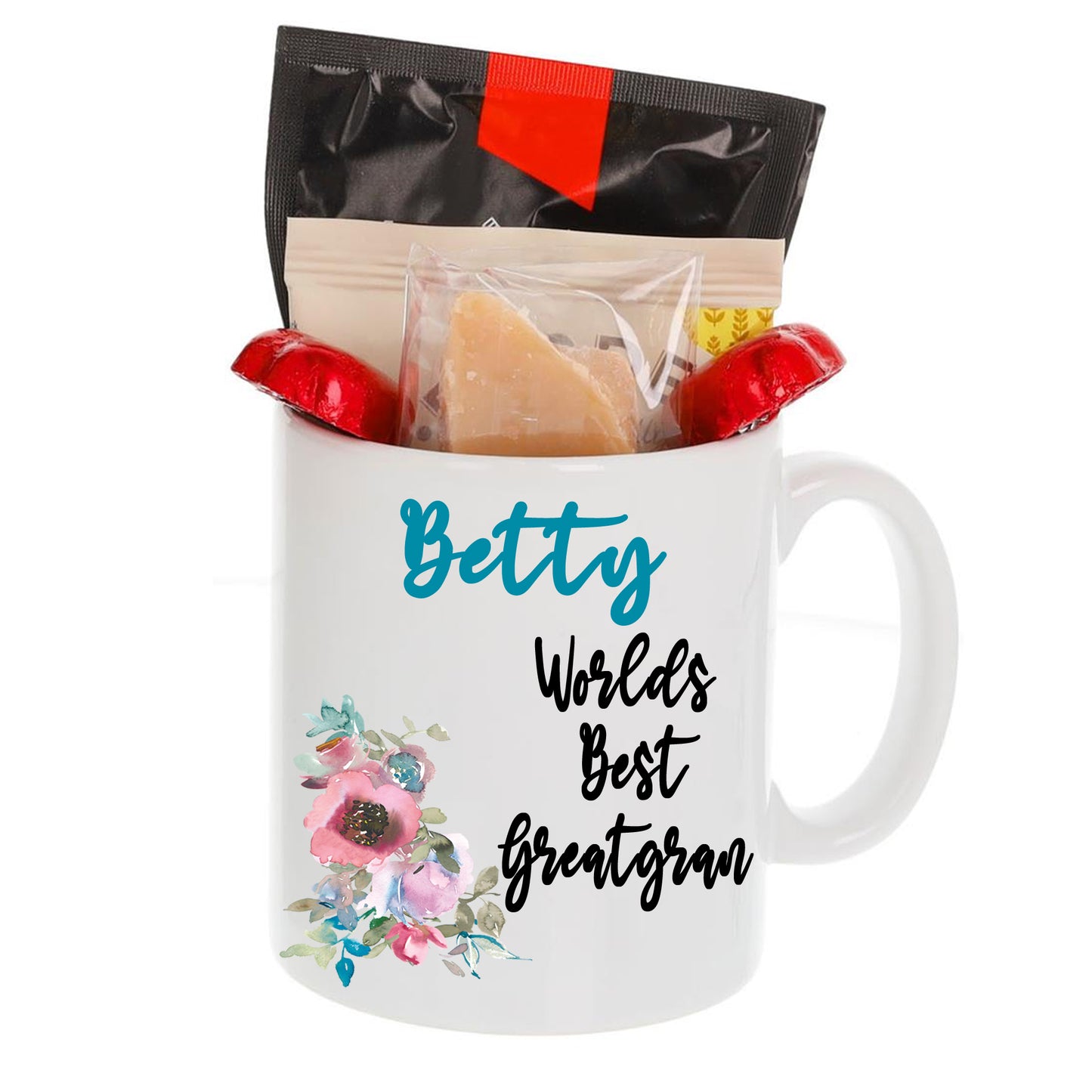 Personalised Best Great Gran Treat Filled Mug & Coaster Set  - Always Looking Good - Filled Mug  