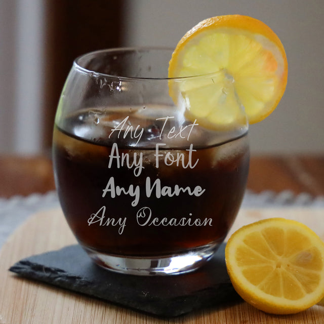 Create Your Own Engraved Personalised Tumbler Glass Small  - Always Looking Good -   