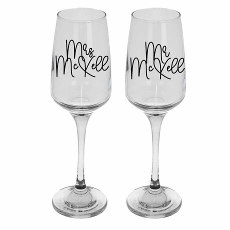 Personalised Any Text Any Font Ice Bucket With Matching Champagne Glasses  - Always Looking Good - Glasses Only  