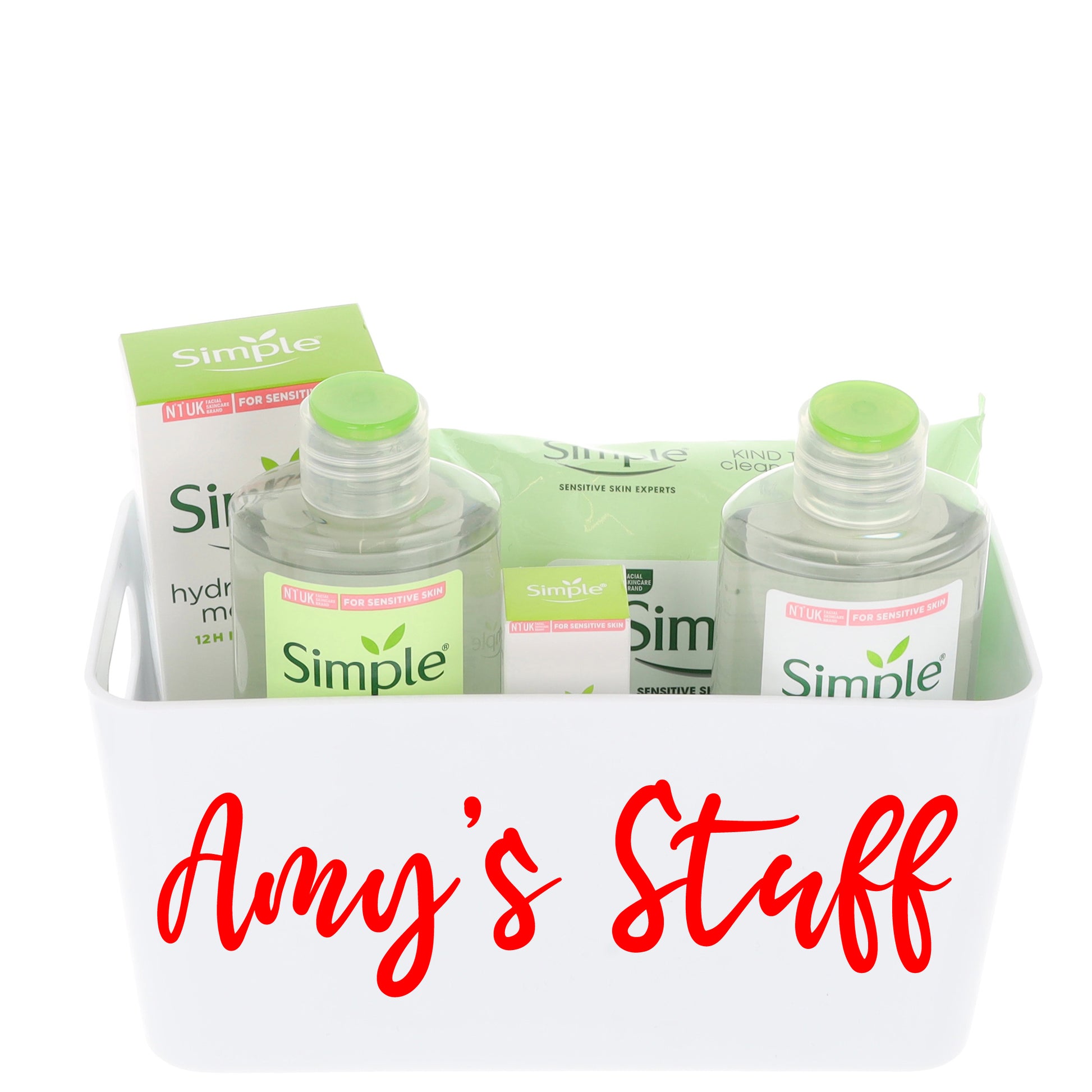 Simple Skincare Filled Personalised Storage Gift Box  - Always Looking Good - Small White 